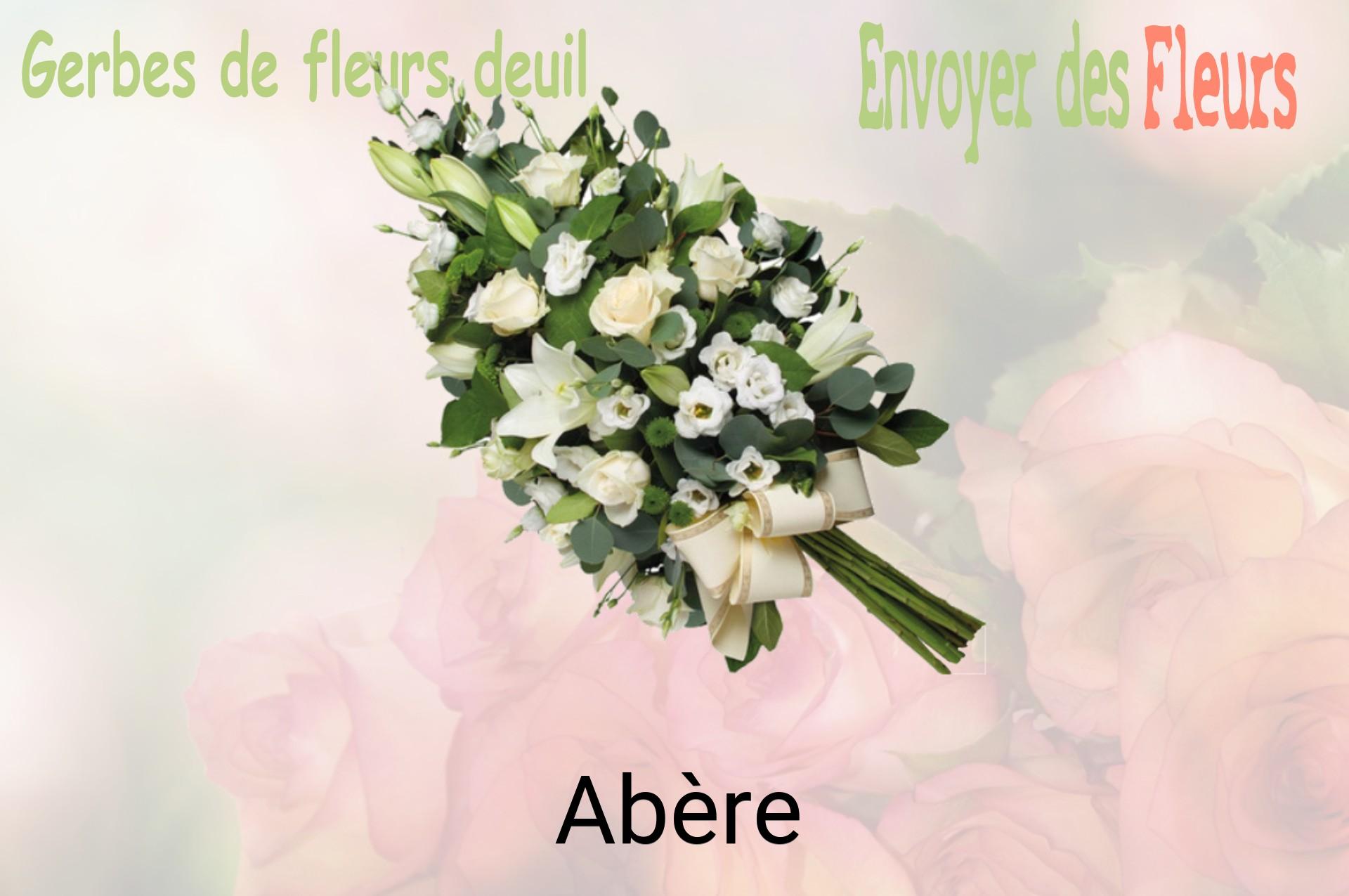 Gerbe de fleurs de deuil livrée à Abère